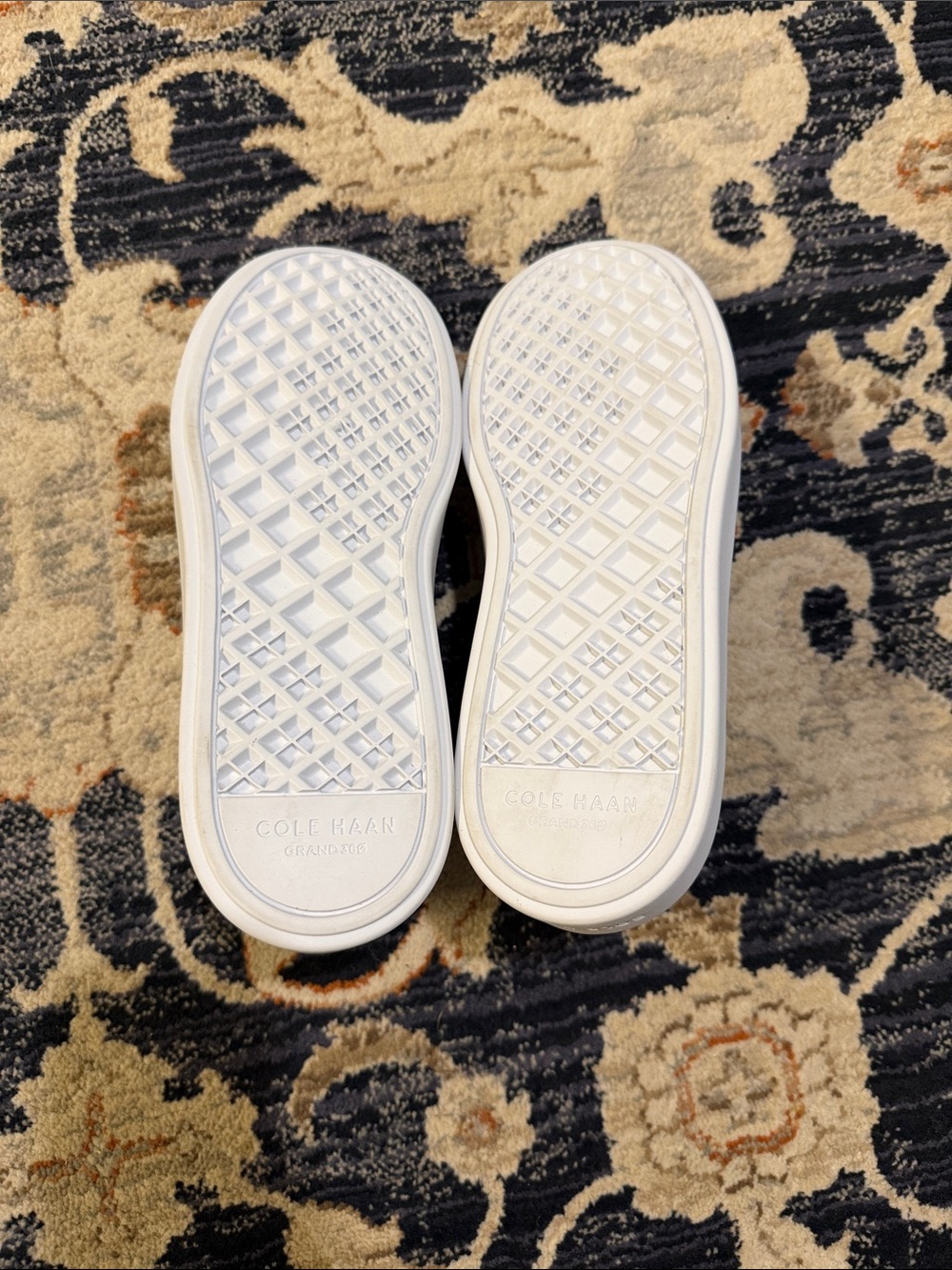 Cole Haan White Leather Low-Top Lace-Up Sneakers - Picture 3 of 5